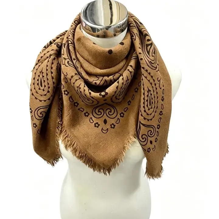 Woolen Square Paisley Scarf