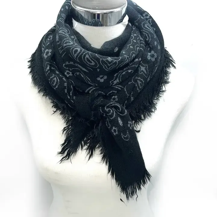 Woolen Square Paisley Scarf