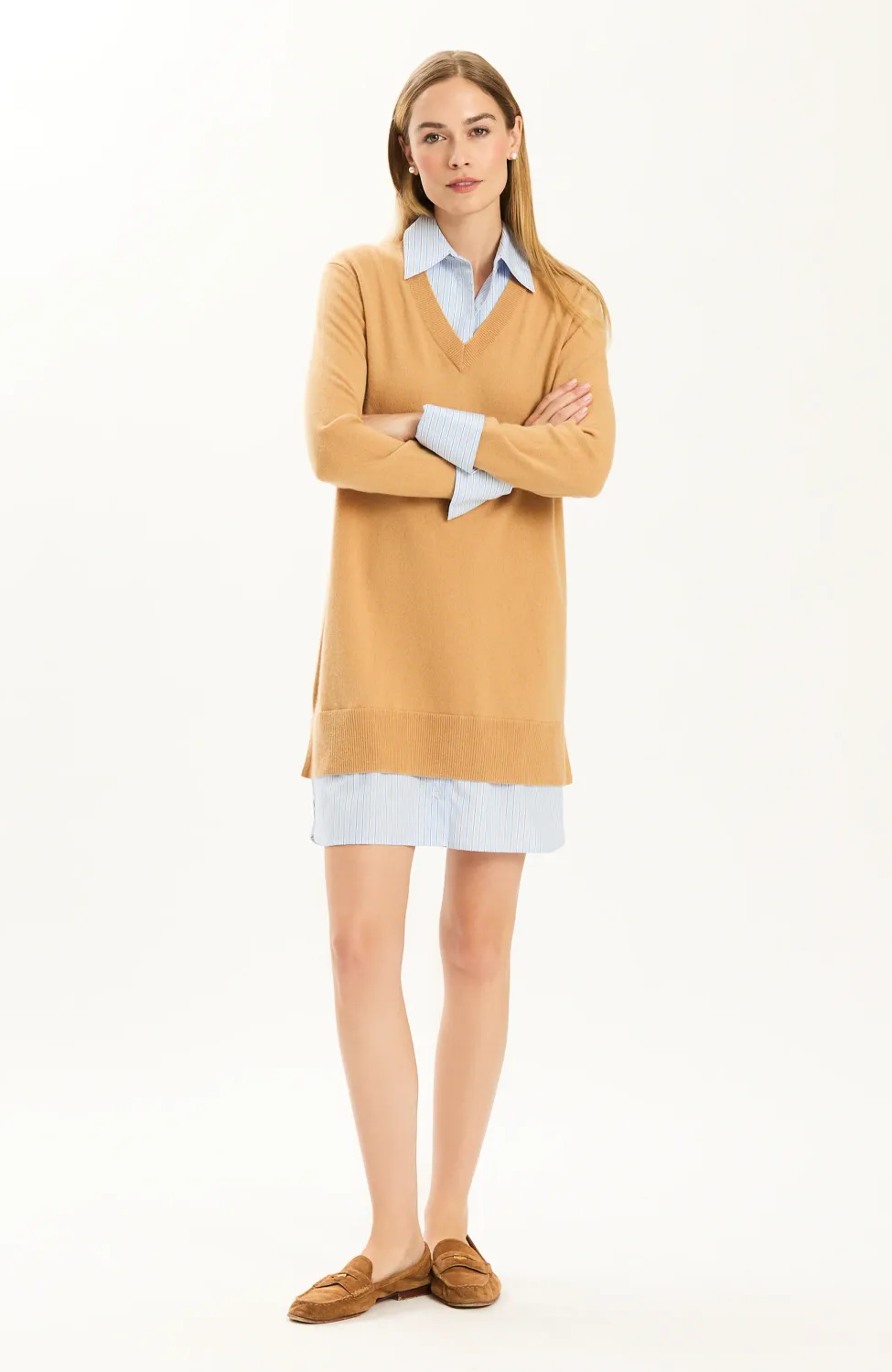 Logan Cashmere Shirt Dress