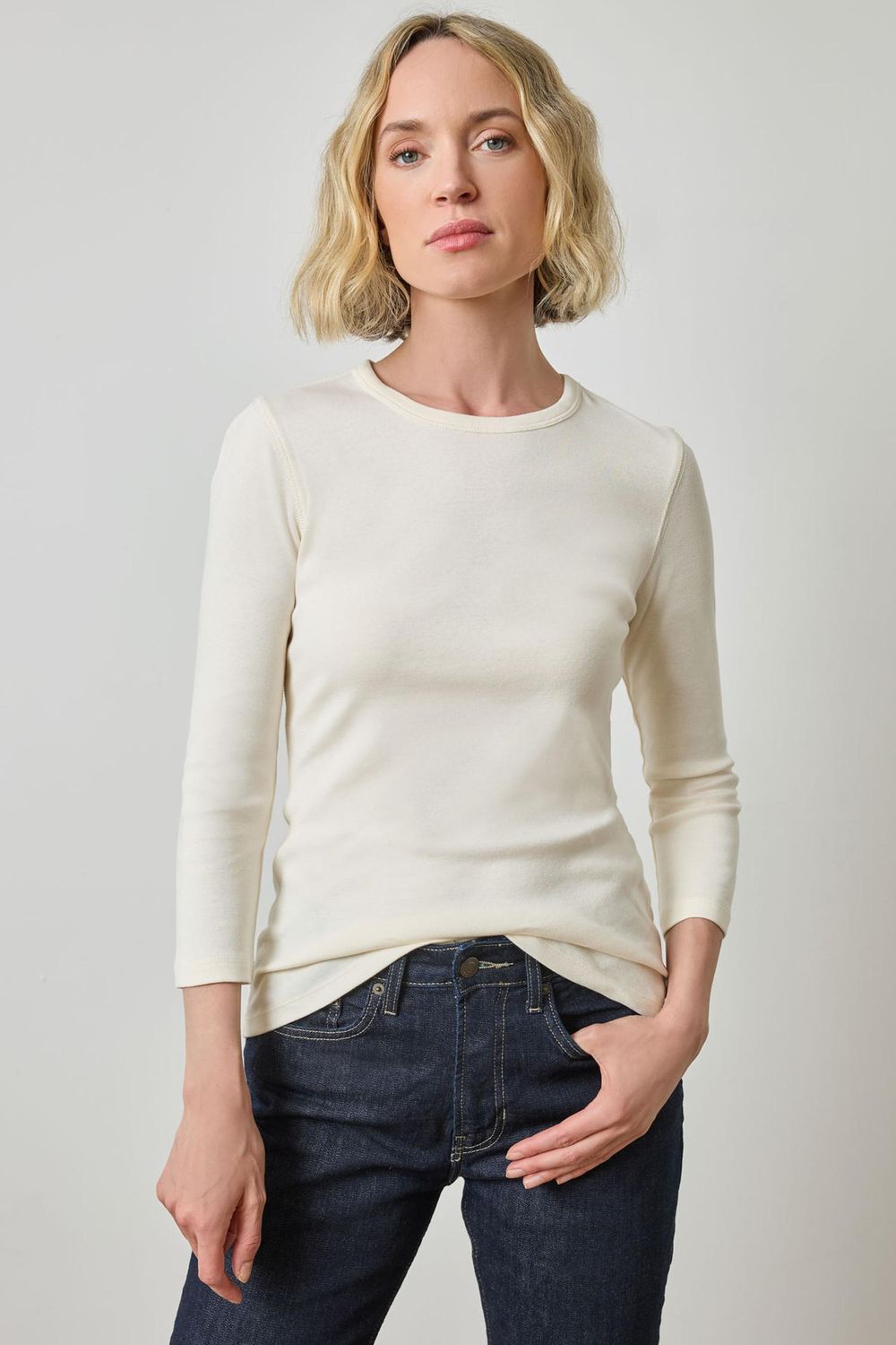 3/4 Sleeve Crew