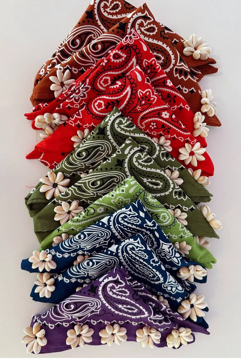 Rosette Cowrie Bandana