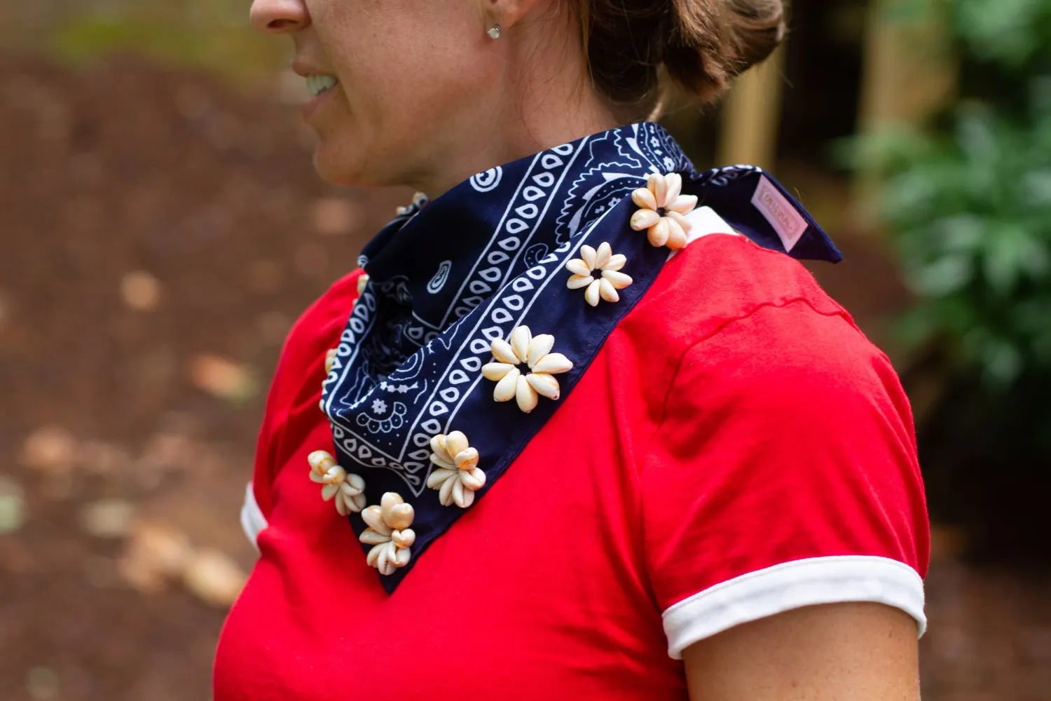 Rosette Cowrie Bandana