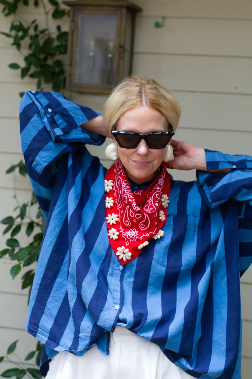 Rosette Cowrie Bandana