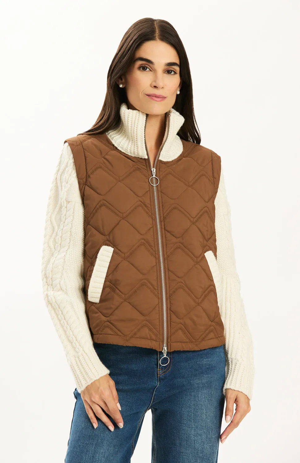 Andie Sweater Jacket, COLOR: Bison, Size: XS