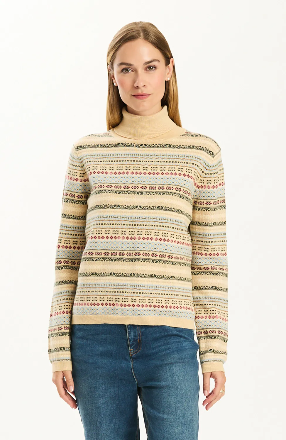 Jen Fairisle Turtleneck, COLOR: MLT, Size: XS