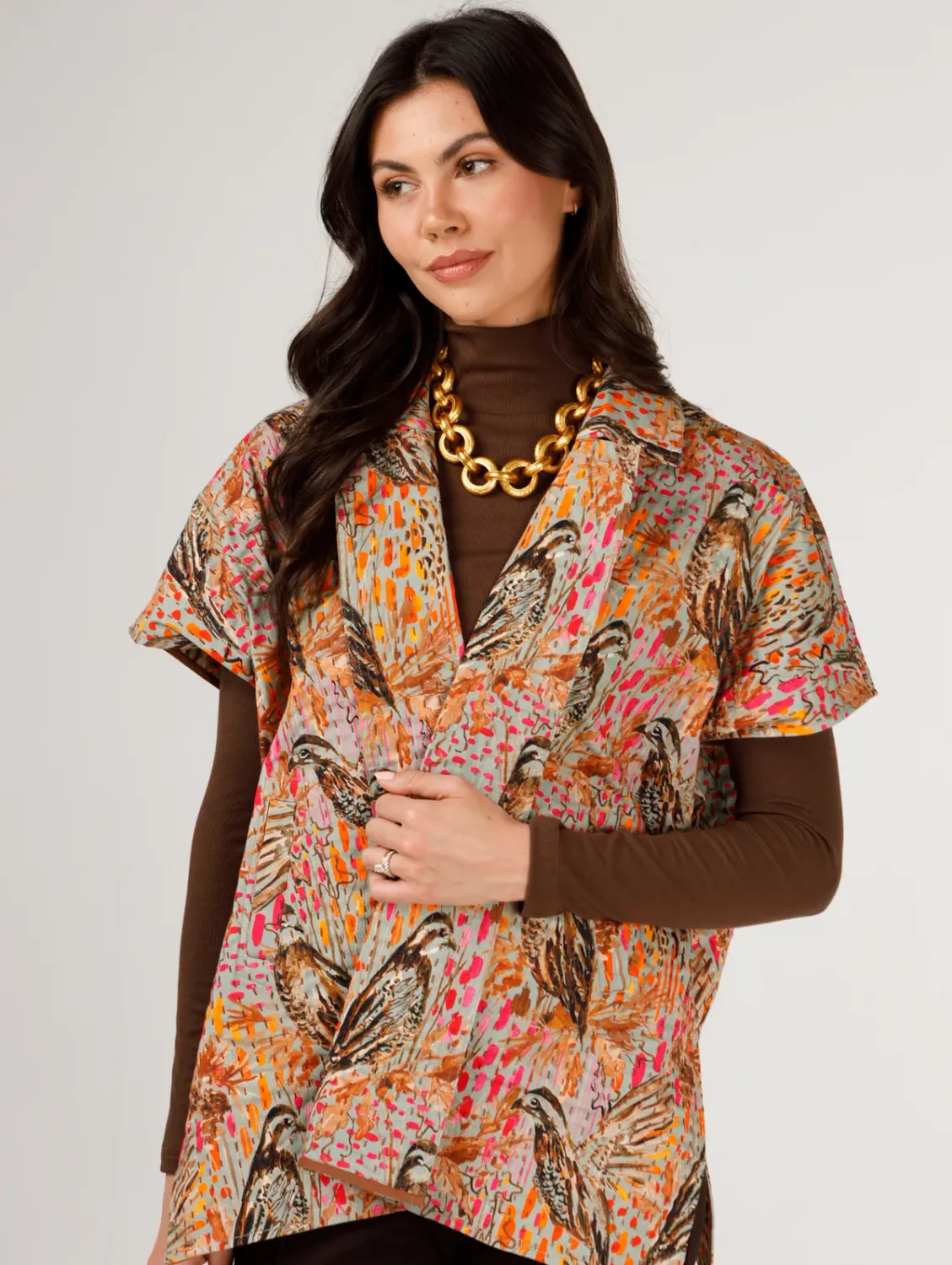 Sela Short Coat, COLOR: Wildwood, Size: O/S