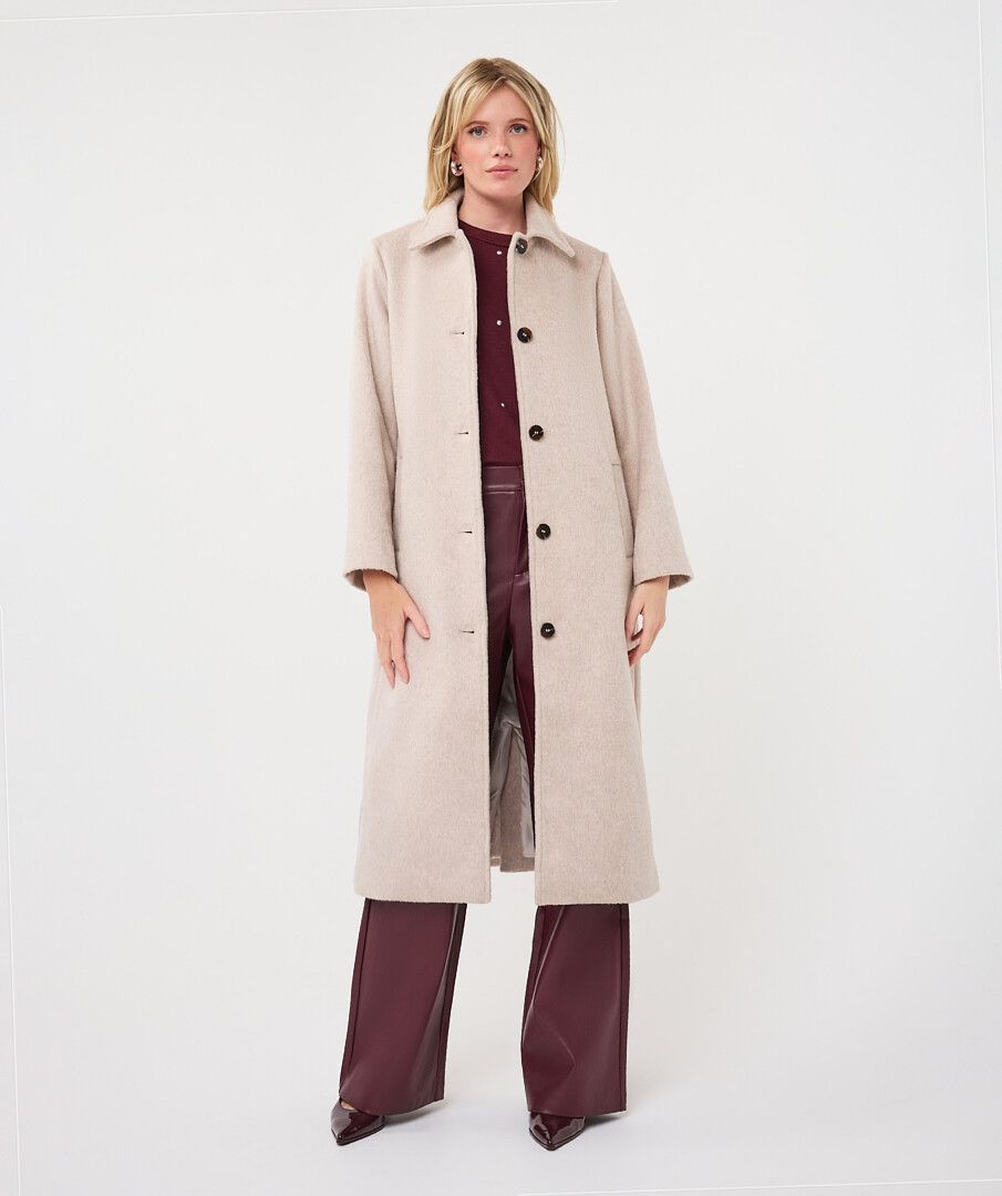 Classic Long Coat, COLOR: Biscuit, Size: 4