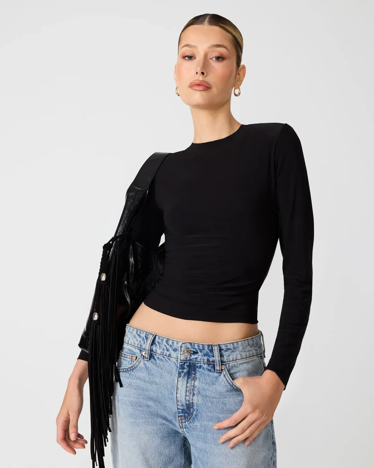 Selene Knit Top, COLOR: Black, Size: XS