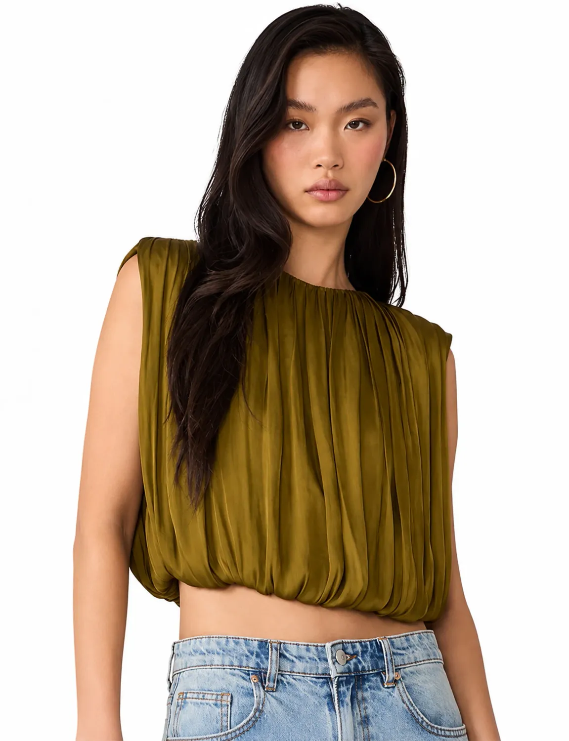 Milana Top, COLOR: Fir Green, Size: XS