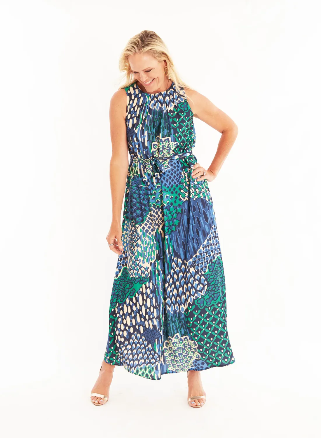 Grace Maxi, COLOR: Popplet Blue Spruce, Size: S