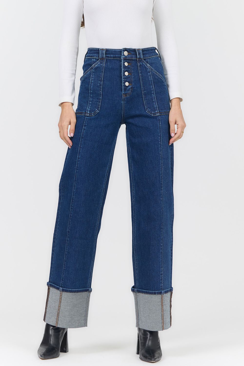 Holly Cuffed Jean, COLOR: Norwood, Size: 25