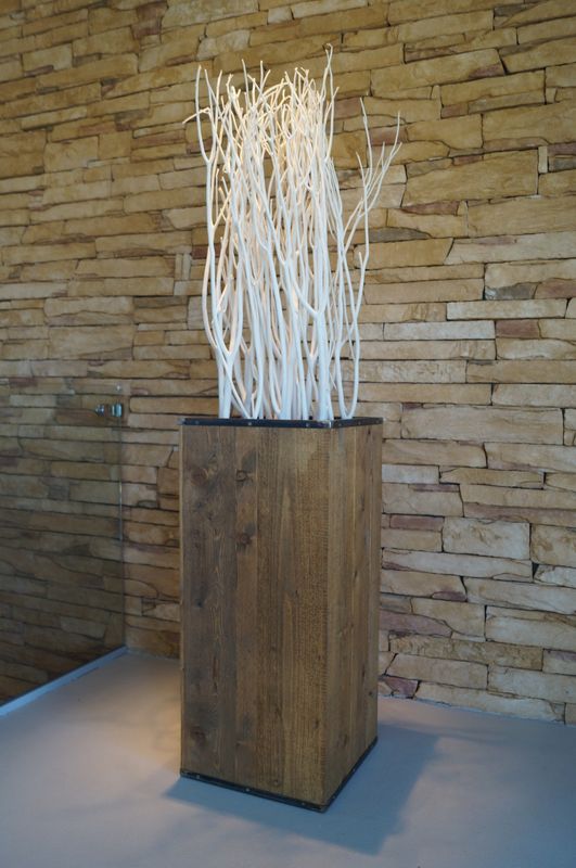 Mitsumata takken in houten zuil - 200 cm