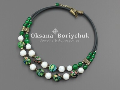 Чокер "Зелен цвіт"
