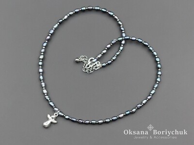 Намисто "Сріблястий вечір" прих