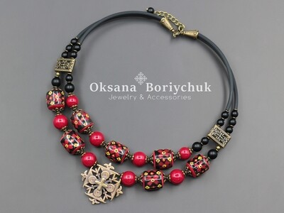 Чокер "Квіти різдвяника"