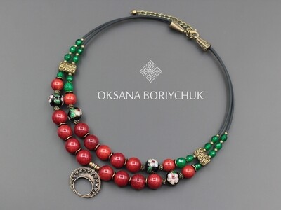 Чокер "Квіти Різдва"