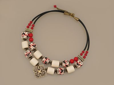 Чокер "Квітка-ягода"
