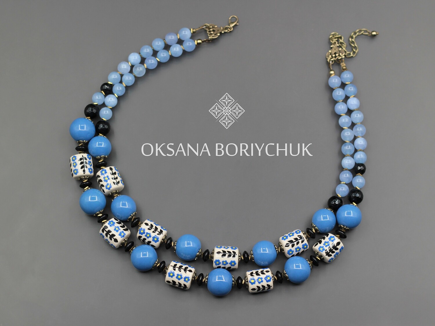 Намисто "Волошкові візерунки"