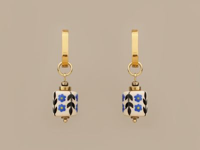 Сережки "Волошкові візерунки"