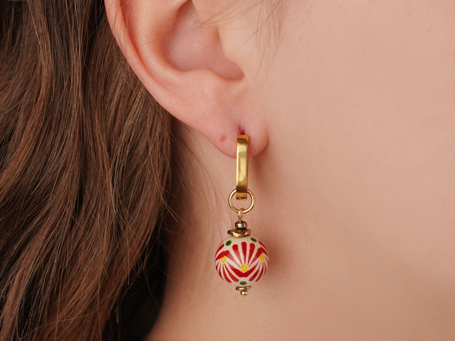 Сережки "Сонячна маргаритка"