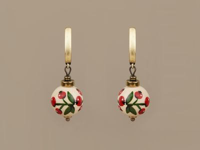 Сережки "Шипшинові"