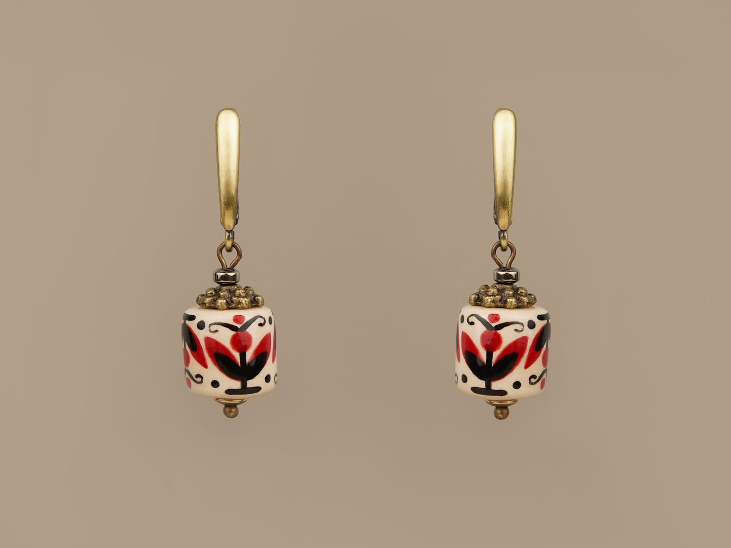 Сережки "Квітка-ягода"