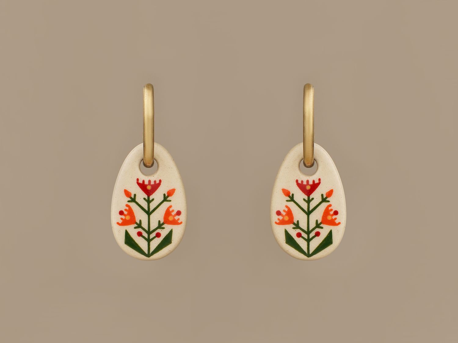 Сережки "Орнамент весни"