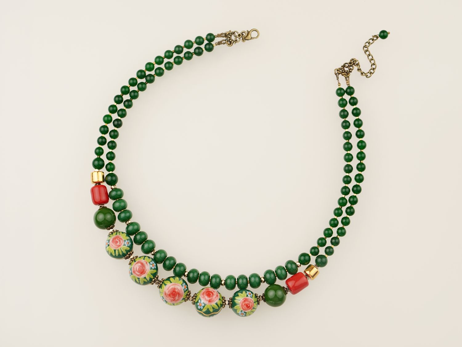 Намисто "Зелений сад"