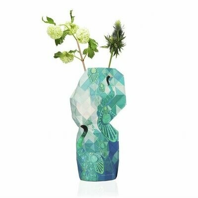 Paper Vase Large Peacock
