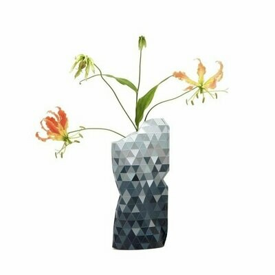 Paper Vase Small Grey Gradient