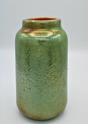 Glass vase, green