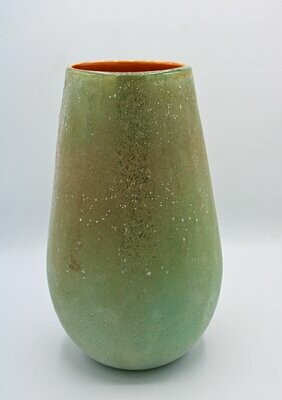 Vase, aqua frosted luster, groß