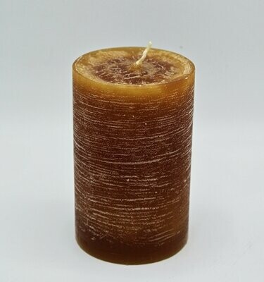 Nordische Reifkerze, caramel, 10 cm