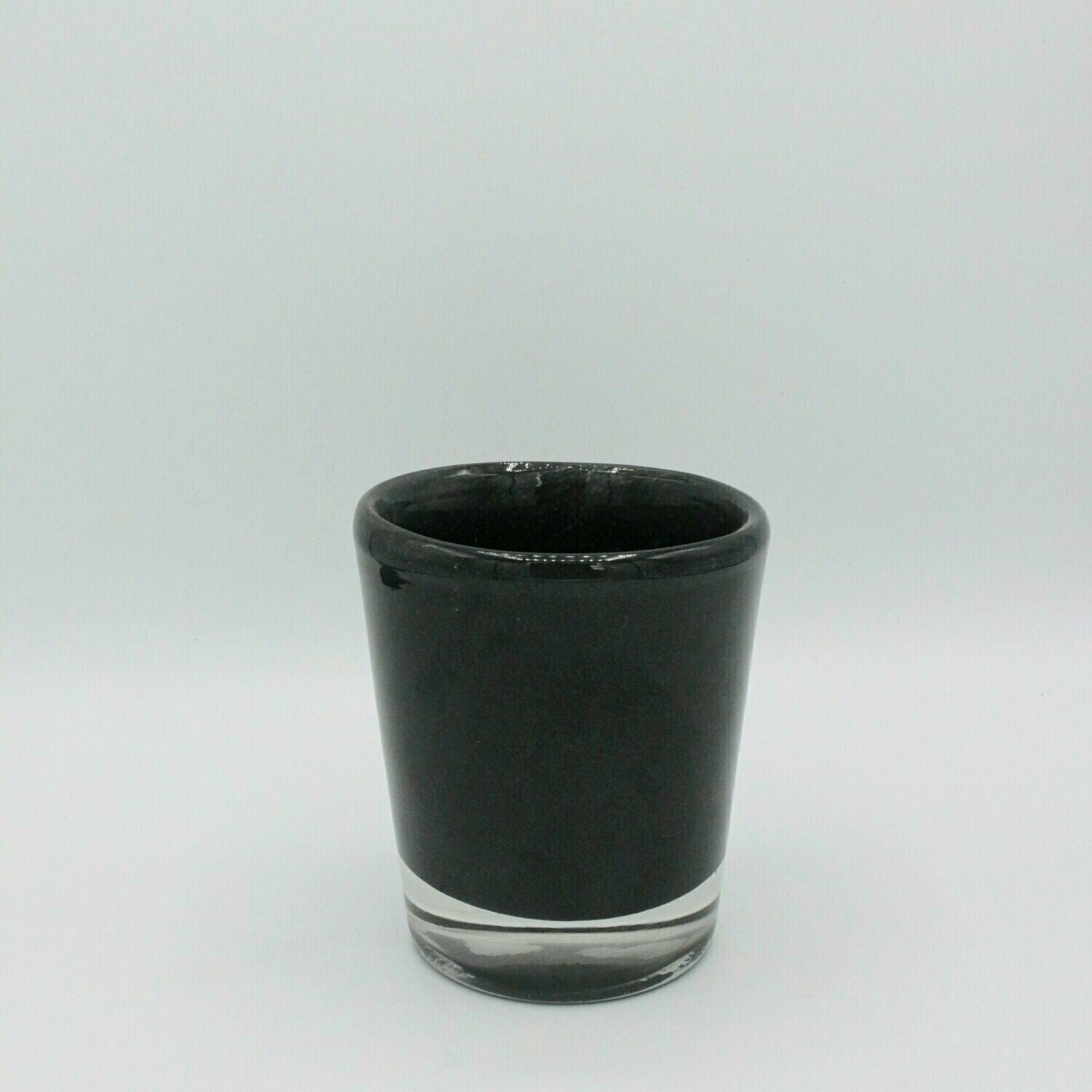 Vase aus Glas, schwarz, 17 cm