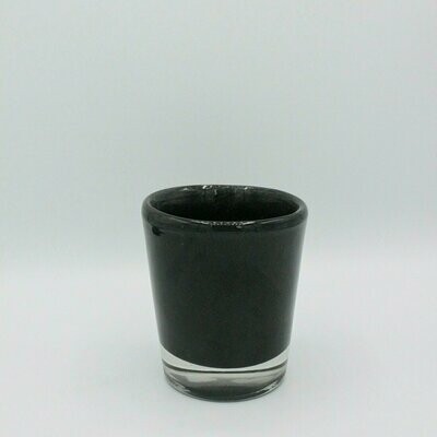Vase aus Glas, schwarz, 11 cm