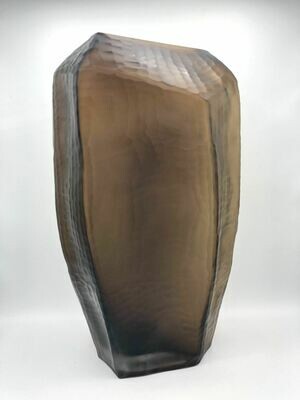 Carved Glass Vase "Brown"
