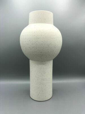 Handgemachte Vase von HK Living (Cremeweiß / ROUND)