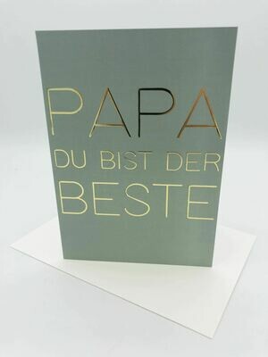 Grußkarte „Papa - Du bist die Beste“