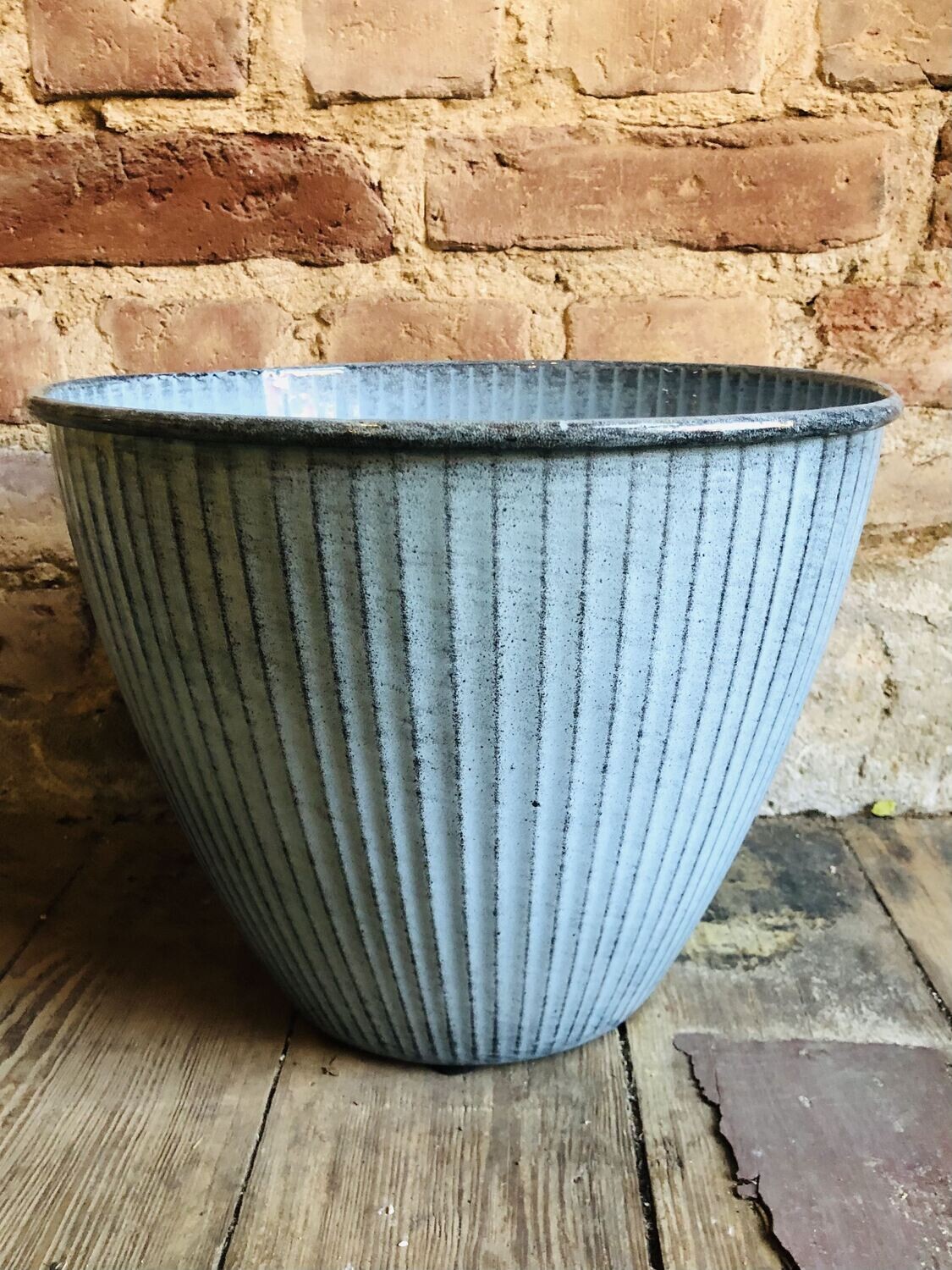 Übertopf „Steelpots“ (türkis) / L