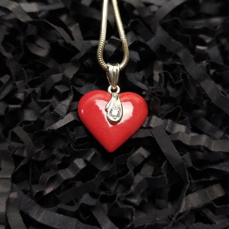 Wisiorek, CUORE DELUXE czerwony
