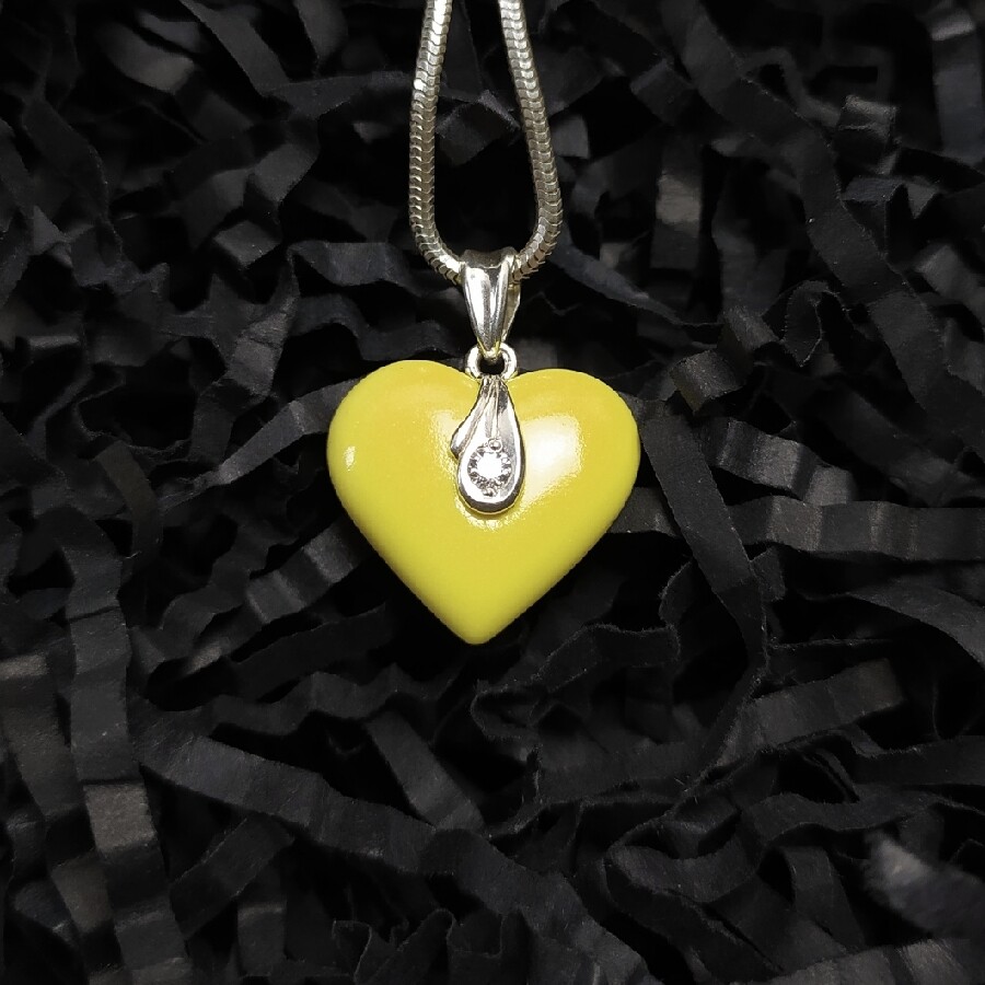 Wisiorek, CUORE DELUXE żółte Wisiorek, CUORE DELUXE żółte