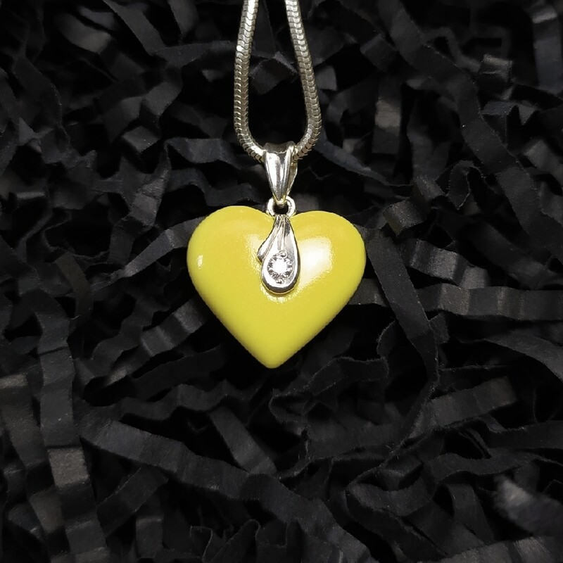 Wisiorek, CUORE DELUXE żółte