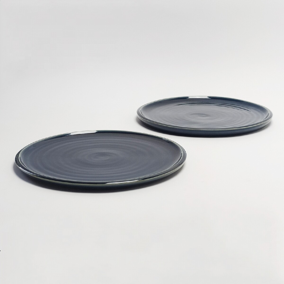 2 Talerze obiadowe 27 cm niebieskie