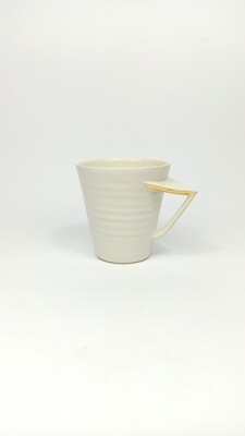 Kubek TENUTO, biały złocony