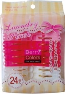 BERRY COLORS LAUNDRY PINCH 24P@Berry Colors ﾗﾝﾄﾞﾘｰﾋﾟﾝﾁ24個入