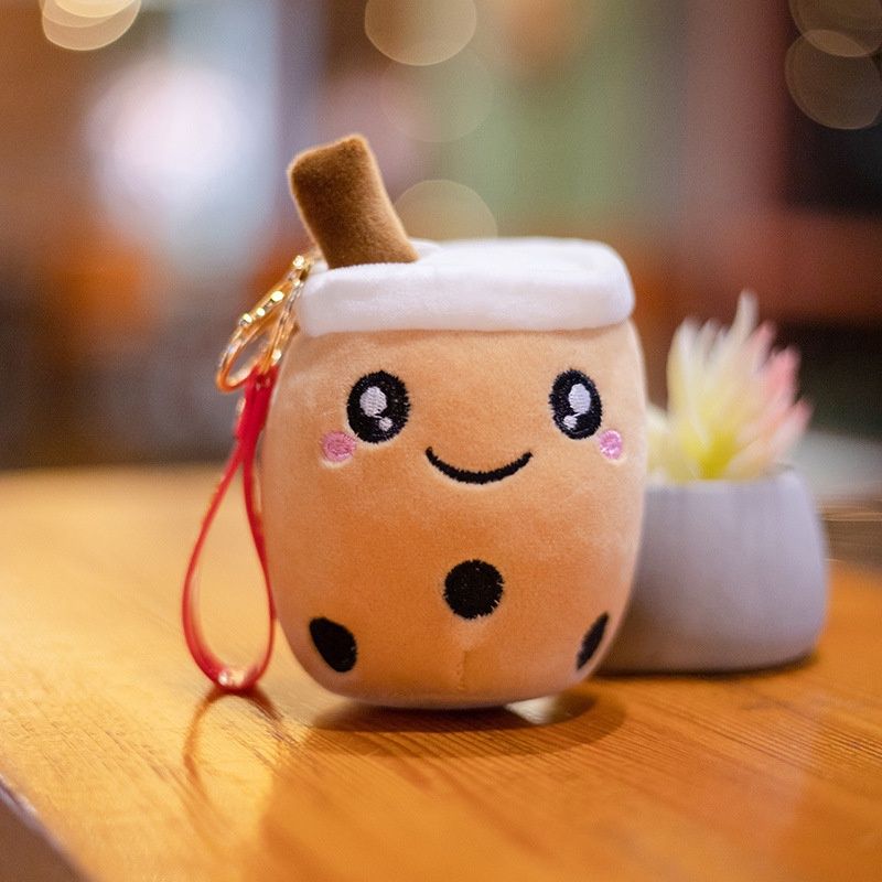 Boba Soft Toy Keychain, Type: Type A (smile)