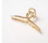 C Fancy Hair Clip Gold Long