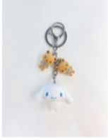 Cinnamoroll key chain with 2 brown bears