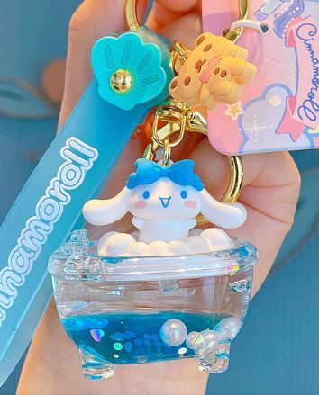 Cinnamoroll key chain bath tub
