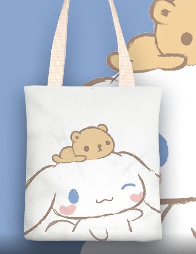 Cinnamoroll Tote Bag with a zip